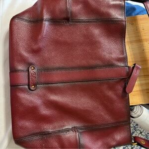 Elegant Burgundy Leather womens Bag